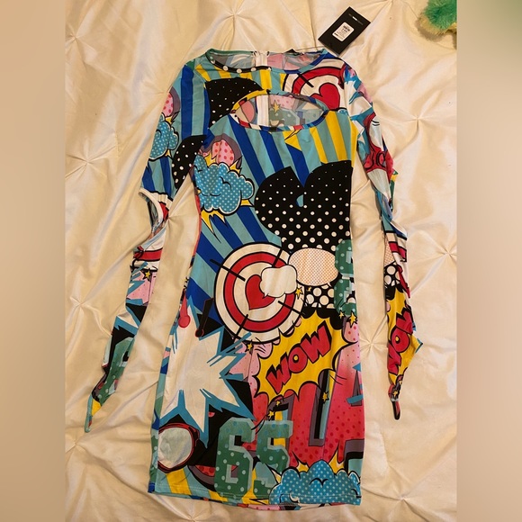 Comic Book Dress Fashionnova - Picture 2 of 3